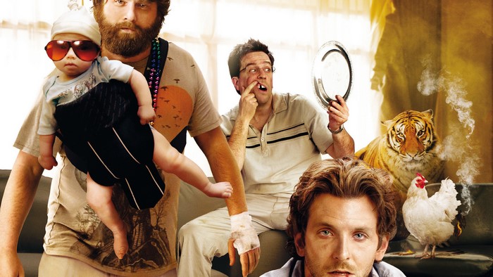 The Hangover: Alan, Stu, Phil, Baby Carlos, Tiger, and Chicken