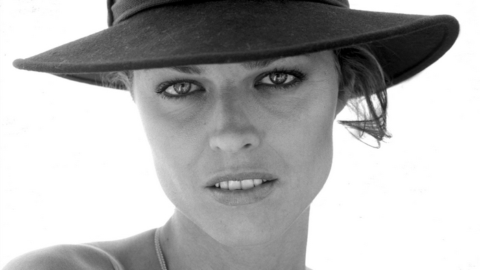 Eva Herzigová wearing a hat