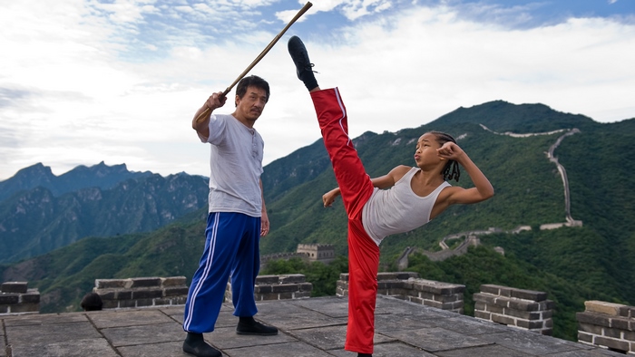 Jackie Chan and Jaden Smith on the Great Wall of China