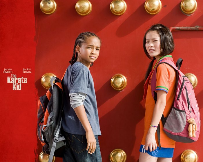 Jaden Smith and Zhenwei Wang from The Karate Kid