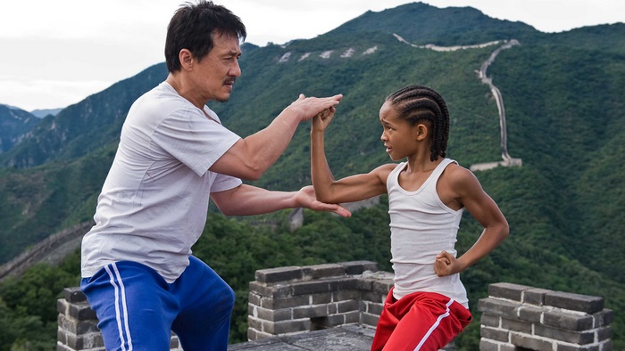 Jackie Chan and Jaden Smith on the Great Wall of China