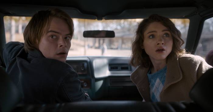 Jonathan and Nancy in a car
