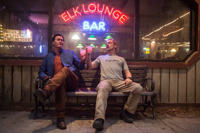 Bruce Campbell and friend at Elk Lounge Bar