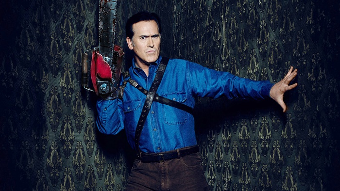 Bruce Campbell with Chainsaw Hand