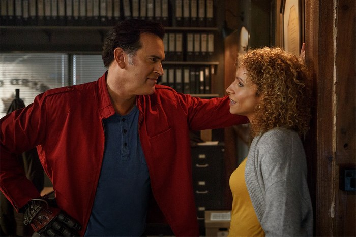 Bruce Campbell and Michelle Hurd in Ash vs Evil Dead