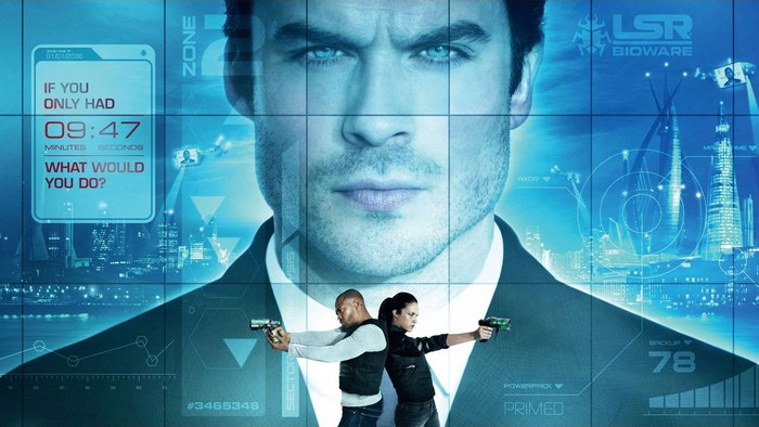 Ian Somerhalder in a futuristic scene