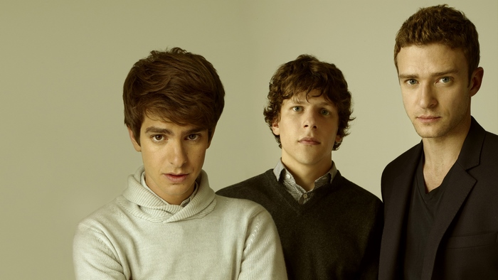 Andrew Garfield, Jesse Eisenberg, and Justin Timberlake