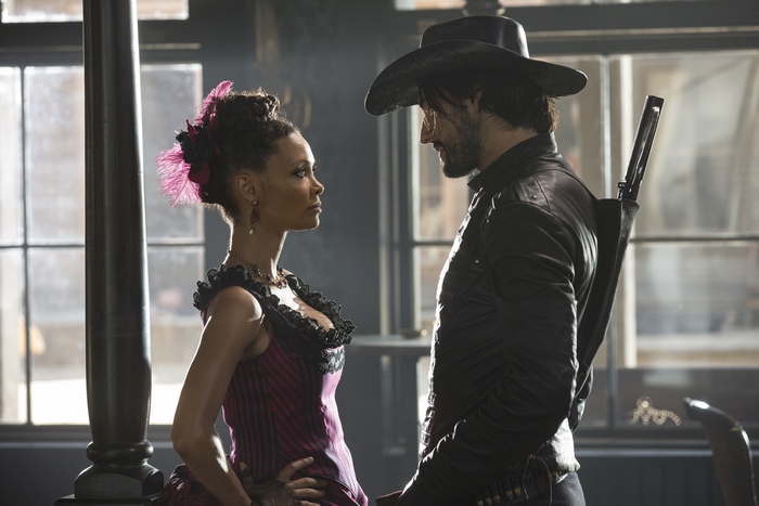 Thandie Newton and Man in Western Setting