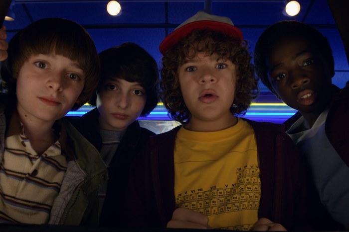 Four boys from Stranger Things