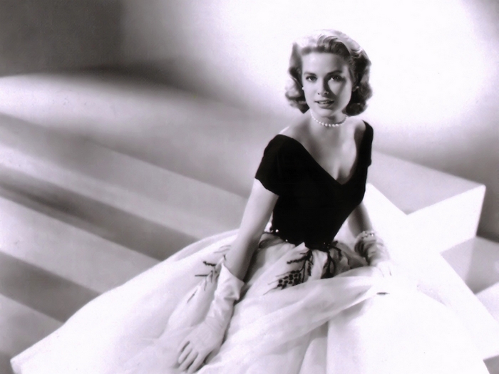 Grace Kelly in a formal gown
