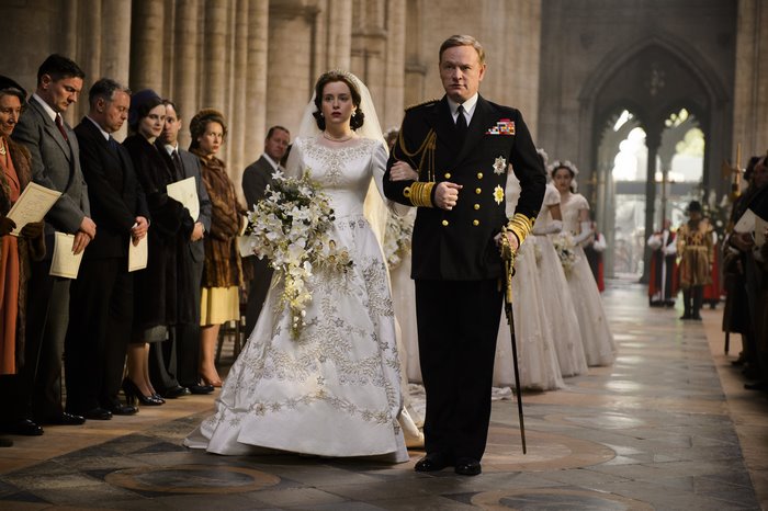 Claire Foy and husband at wedding