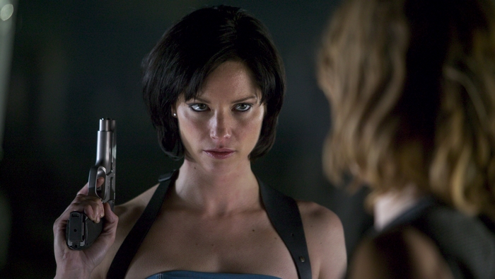 Jill Valentine from Resident Evil holding a handgun