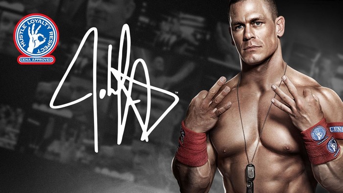 John Cena from WWE with signature