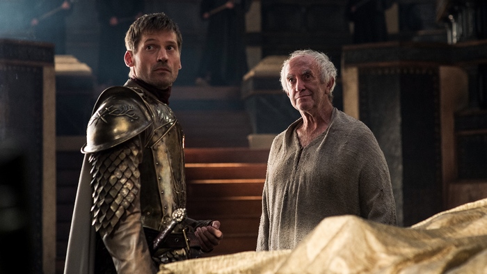 Jaime Lannister and High Septon from Game of Thrones