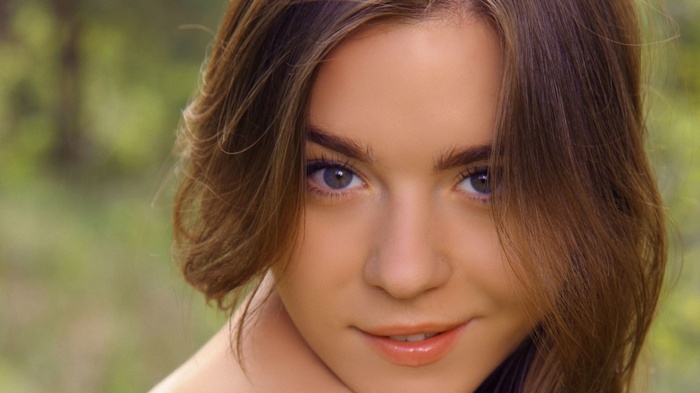Close-up of a young woman's face