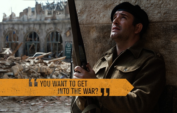 Jean Dujardin in a war setting