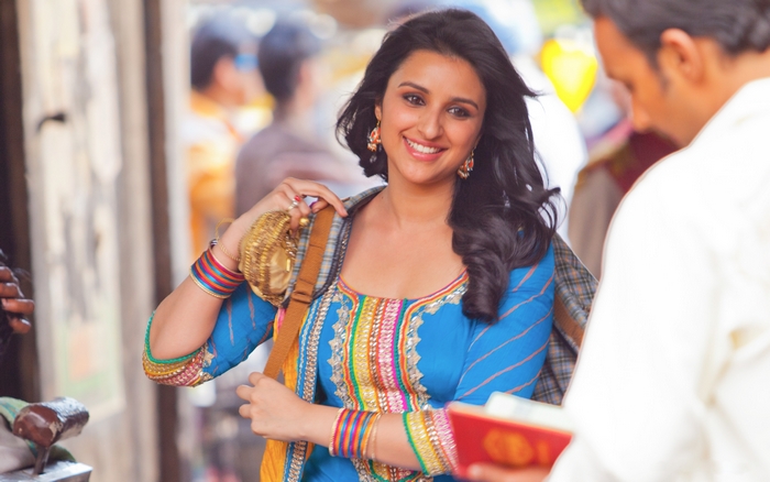Parineeti Chopra in a blue and yellow outfit