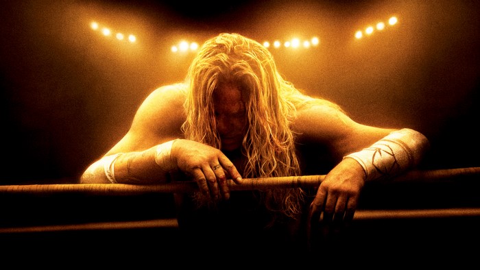 Mickey Rourke in a boxing ring
