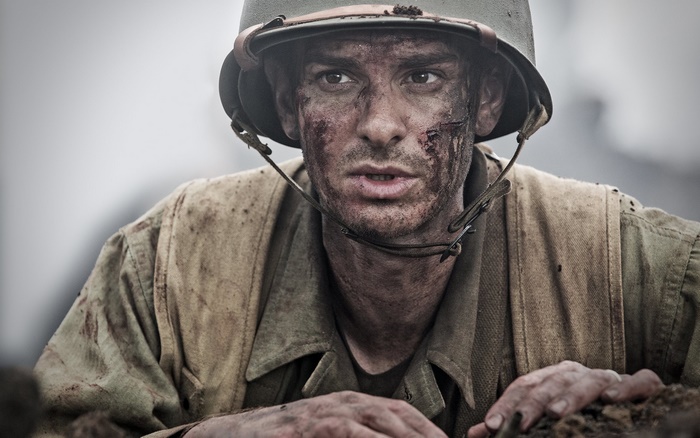 Andrew Garfield as Desmond Doss in Hacksaw Ridge