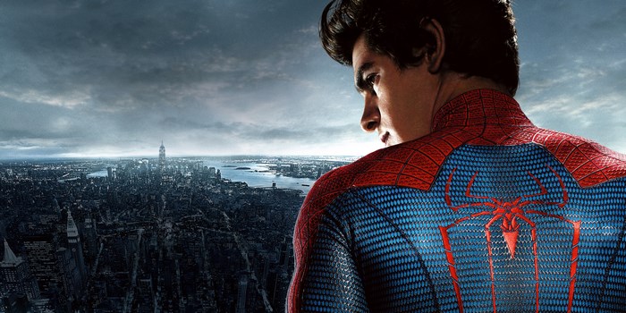 Spider-Man from The Amazing Spider-Man overlooking New York City