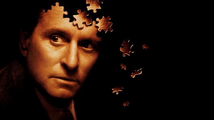 Michael Douglas with puzzle pieces