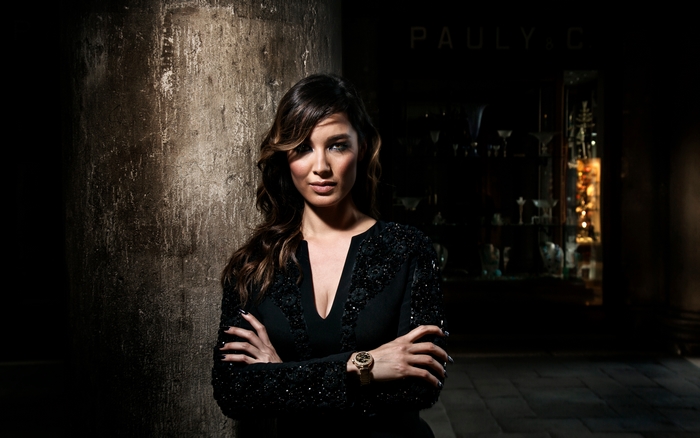 Bérénice Marlohe in black dress