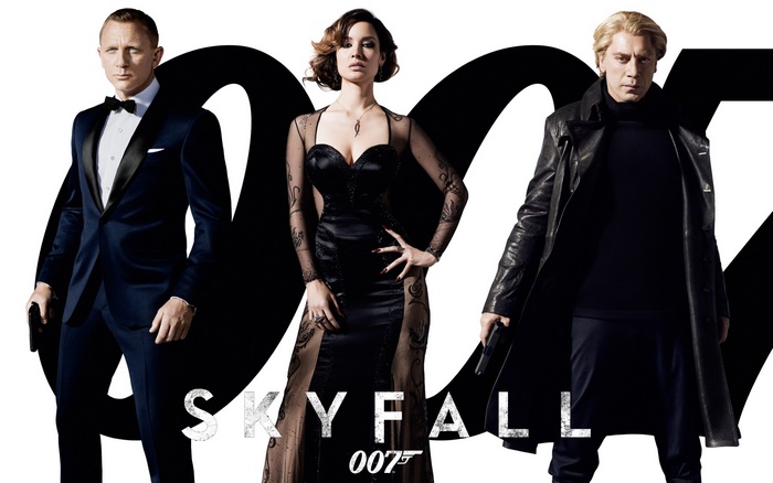 Skyfall 007 Poster with Daniel Craig, Bérénice Marlohe, Javier Bardem