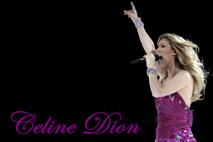 Celine Dion performing on stage