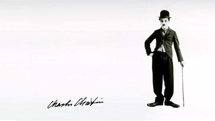 Charlie Chaplin with his signature