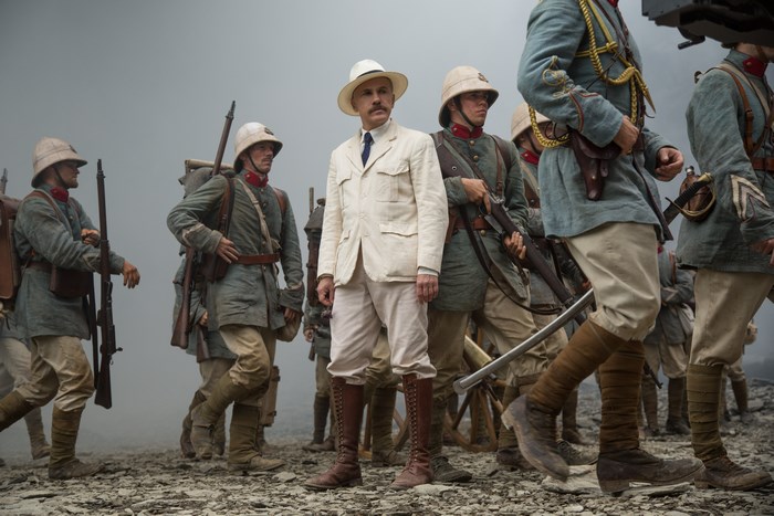 Christoph Waltz in military formation