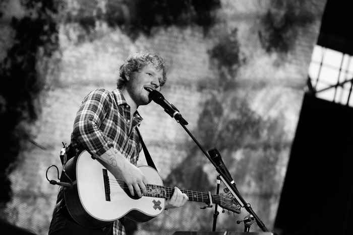 Ed Sheeran performing live