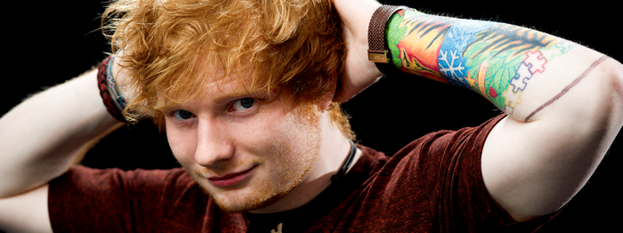 Ed Sheeran with tattoos