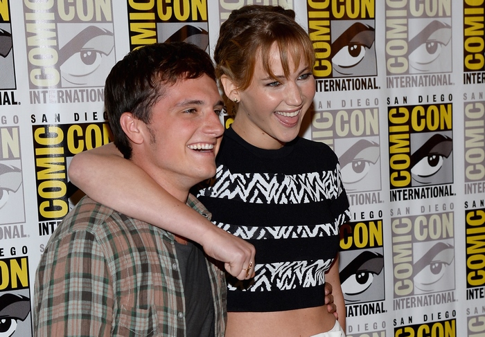 Josh Hutcherson and Jennifer Lawrence at Comic-Con