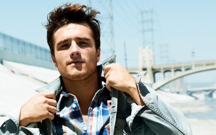Josh Hutcherson in Denim Jacket