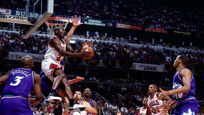Michael Jordan from NBA playing basketball