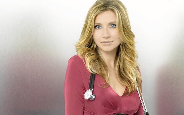 Sarah Chalke as a doctor