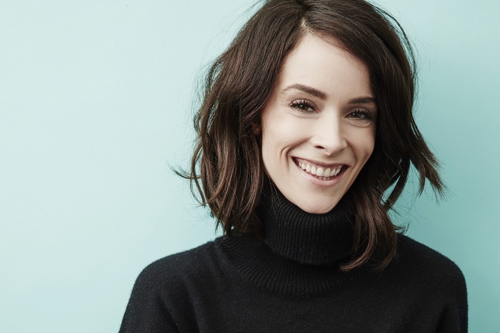 Smiling Abigail Spencer in Black Turtleneck