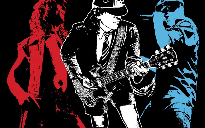 Angus Young from AC/DC