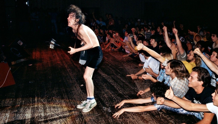 Angus Young performing live