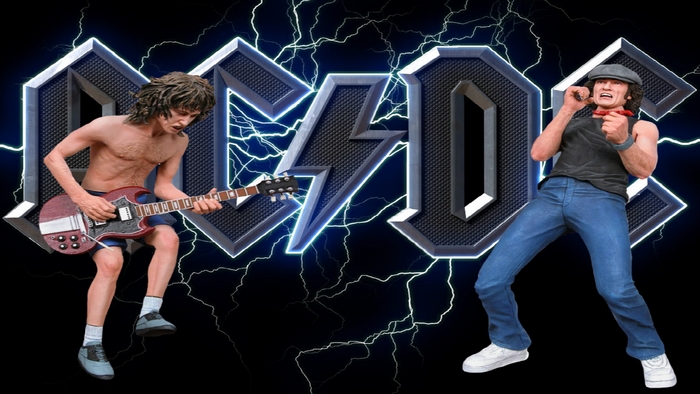 Angus Young and Brian Johnson from AC/DC