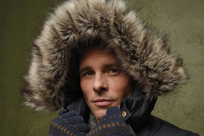 James Marsden wearing a fur-lined hood