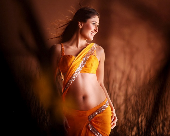Kareena Kapoor Khan in a yellow saree