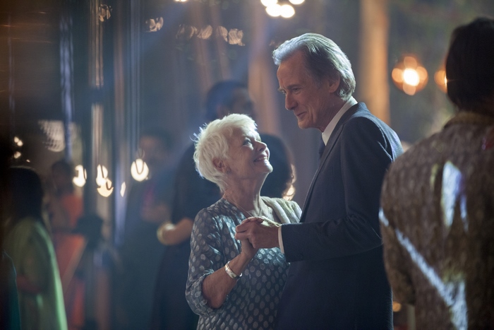 Judi Dench and Bill Nighy dancing