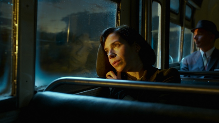 Sally Hawkins on a bus