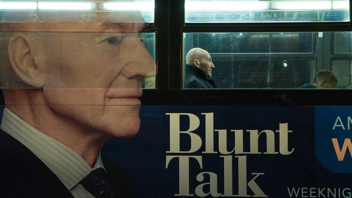 Patrick Stewart in Blunt Talk advertisement