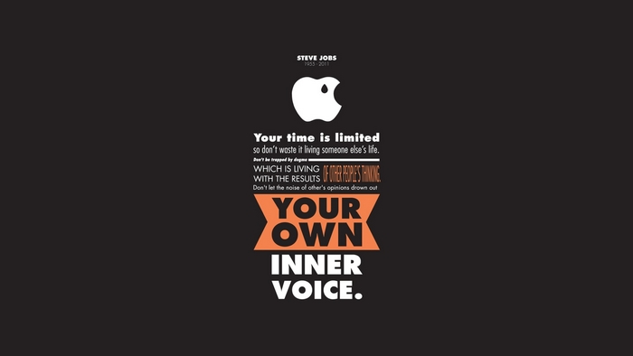 Steve Jobs quote about time and inner voice