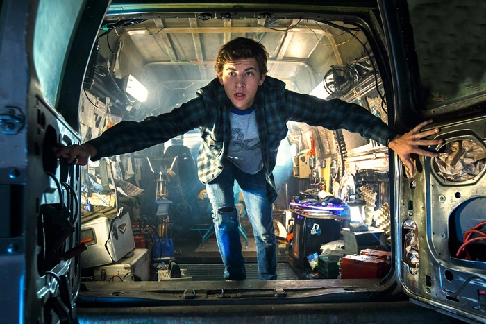 Tye Sheridan in a cluttered van