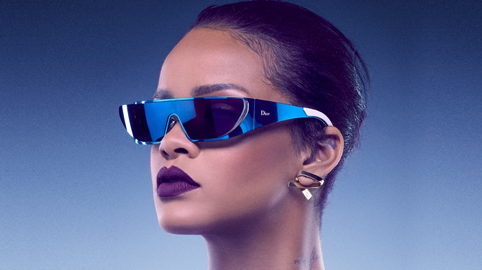 Rihanna wearing Dior sunglasses