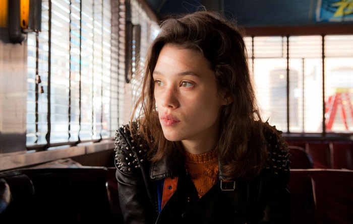Astrid Bergès-Frisbey in a black studded jacket