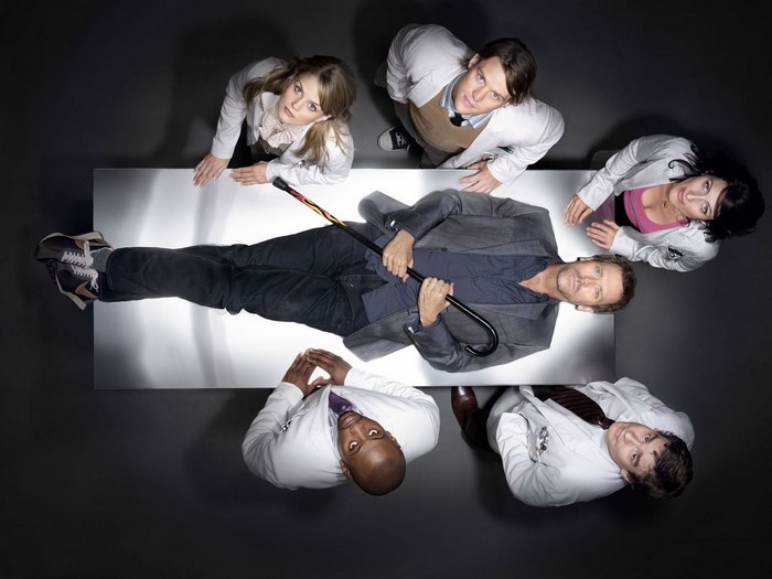 House M.D. cast on examination table